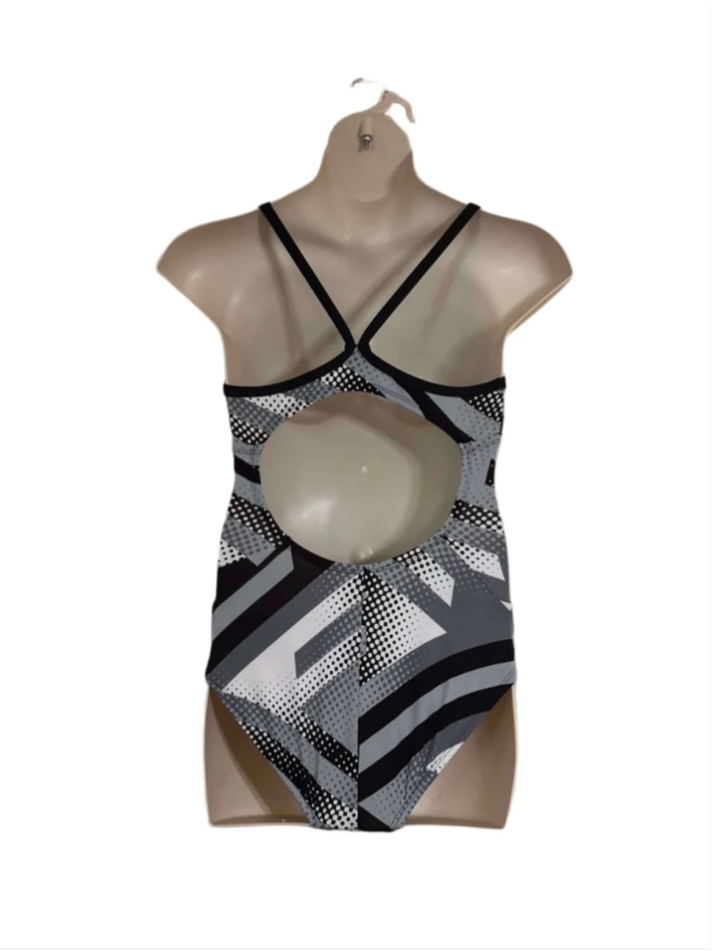 Nike Women's Multicolor Racerback Geo Print One-Piece Swimsuit - Picture 3 of 5